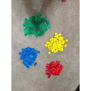 Melissa & Doug Colorful Wooden Building Blocks Set Kids Toddlers Educational